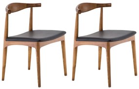 Kit 2 Cadeiras Decorativas Sala e Escritório Nami Madeira Bege G56 - Gran Belo