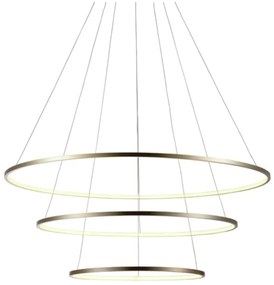 Pendente Birdie Aros Ø80X2Cm / Ø60X2Cm / Ø40X2Cm Led 39W 3000K Bivolt... (Dourado)