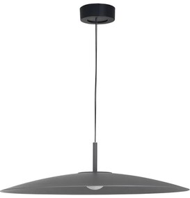 Pendente Led Aluminio 12W 60 3000K 60Cm Plato - CINZA ESVERDEADO