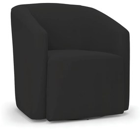 Poltrona Decorativa Base Giratória Kit 2 Stella Max Veludo Preto D03 - D'Rossi