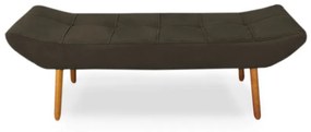 Cabeceira com Calçadeira Casal 140cm Maya Suede Marrom - Sheep Estofados - Marrom