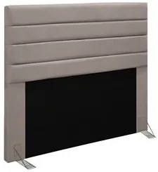 Cabeceira Cama Box Casal 140cm Rubi W01 Suede Bege - Mpozenato
