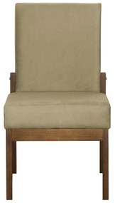 Cadeira de Jantar Helena Suede Nude - Decorar Estofados