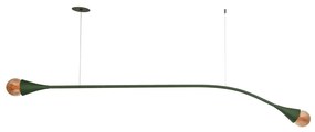 Pendente Jazz Horizontal Cabo Eletrificado / Cabo De Aço 8,5X150X25Cm... (AO-F - Azul Oceano Fosco)