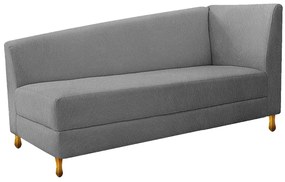 Recamier Valéria 140cm Lado Esquerdo Suede Cinza - ADJ Decor