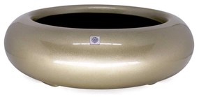Vaso Bacia Decorativo Redondo Ouro Velho P 9x30x30 cm - D'Rossi