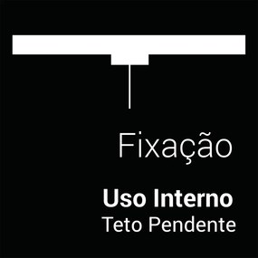 Pendente Matrix 30W Led 4000K Ip20 Preto Bivolt 118,5X150Cm | Opus Dn... (Preto)