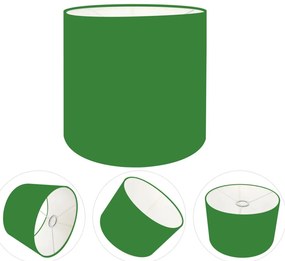 Cúpula Abajur Cilíndrica Cp-8013 Ø30x30cm Verde Folha