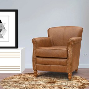 Kit 03 Poltronas Decorativas Sala de Estar Brunei Pés Madeira Couro Mel G58 - Gran Belo