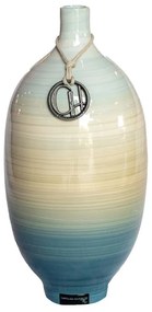 Vaso Garrafa Cuia decorativo em Cerâmica Carolina Haveroth - Borboleta Alto Brilho