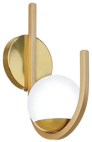 Arandela Com Globinho 12X12X42Cm 1 X G9 Metal E Globo Ø12Cm |Old Artis... (CROMADO)