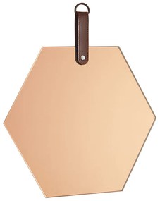 Espelho Hexágono em Vidro Cobre 25x25 cm - D'Rossi