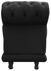 Recamier Barcelona Namoradeira Suede Preto - D'Rossi