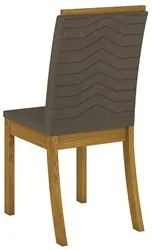 Kit 4 Cadeiras Estofadas para Sala de Jantar Isa Nature/Bege - Henn