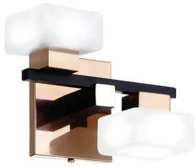 Arandela Cubo Flat Dupla Led Integrado 11W 2700K 21X12X16Cm Metal E Vi... (HONEY, 110V)