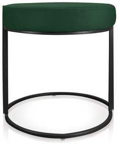 Puff Redondo Base Industrial Preto Love Suede D03 - D'Rossi - Verde