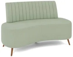 Sofá 2 Lugares para Sala Living 135cm Pés Palito Tamar Z08 Boucle Verd