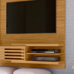 Painel TV 55 Pol 182cm Bancada Suspensa para Sala Romelli M20 - D'Rossi - Cumaru