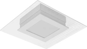 Plafon Led Sobrepor Quadrado Branco 9W Lisboa - LED BRANCO QUENTE (3000K)
