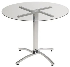 Mesa Dallas com Tampo de Vidro Base Cromada 100cm - 55633 Sun House