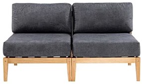 Sofa 02 Lugares Sem Braco Cannes Preto Mel - 72399 Sun House