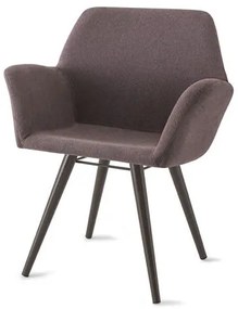 Poltrona Miro Assento Estofado Rustico Marrom Base Tabaco - 55868 Sun House