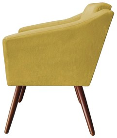 Poltrona San Marino Decorativa Suede Amarelo