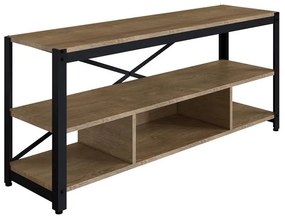 Conjunto Sala De Estar Rack E Estante Steel Light Industrial - Vermont