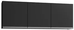 Armário de Cozinha Modulado de Canto 6 Peças CP33 com Pia Inox Preto -