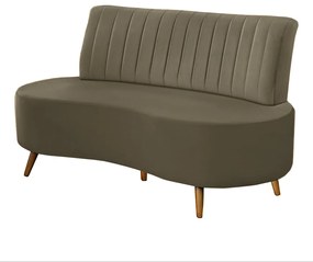 Sofá Decorativo 1,35M 2 Lugares Katara Veludo Capuccino - Gran Belo
