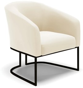 Namoradeira e 2 Poltronas Industrial Preto Stella Veludo D03 - D'Rossi - Bege
