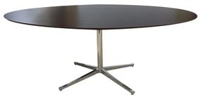 Mesa de Jantar FK2 Tampo Oval Laminado Coluna Central e Pés em Alumínio Design by Florence Knoll