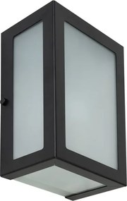 Arandela Retangular Aluminio Vidro Ip54 Verti - PRETO