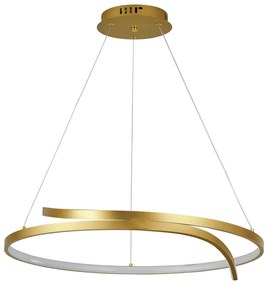 Pendente Fita Circular Ø60X4Cm Led 30W 3000K Bivolt Champanhe - Usina... (Champanhe)