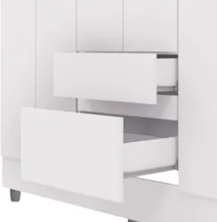 Guarda Roupa Solteiro 154cm Com 6 Portas Mayra Branco Flex V02 - Mpoze