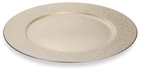 Sousplat Redondo Decorativo Natalino Champanhe 33x33x33 cm D'Rossi