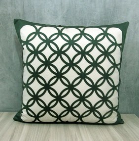 Capa Almofada Corte a Laser Provence Tela Verde 50x50cm
