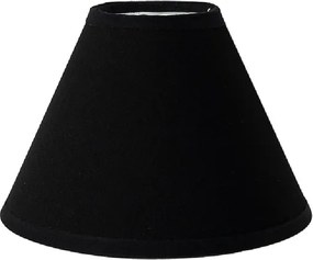 Cupula Para Abajur Tecido Preto 15Cm
