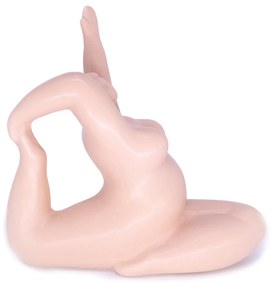 Enfeite Decorativo Yoga Rosa Em Cerâmica Estilo Nórdico 22,3 Cm - D'Rossi