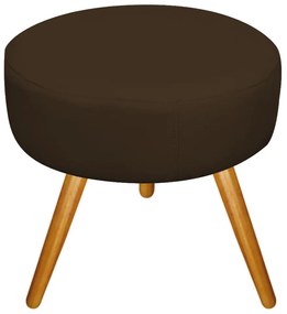 Kit 02 Puffs Sofia Palito Mel Suede Marrom - ADJ Decor