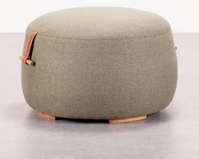 Puff Plumy Assento Oliva Puxador Madeira - 78378 Sun House
