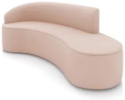 Sofá 4 Lugares Para Sala 220cm Orgânico Wendi Veludo Rose I01  - Mpoze