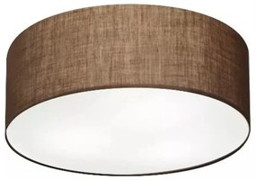 Plafon Cilíndrico Md-3006 Cúpula em Tecido 60x15cm Café - Bivolt