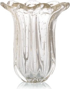 Vaso Murano Everest P C/ Ouro - Cristal Transparente  Cristal Transparente