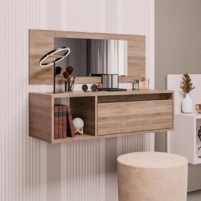 Penteadeira Camarim Gênesis com Nicho Decorativo e Gaveta Freijó G96 - Gran Belo
