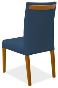 Cadeira de Jantar Milan Veludo Azul Marinho