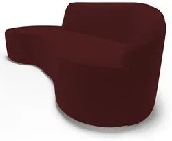 Sofá Living  3 Lugares 260cm Braço Direito Mozart D06 Veludo Vermelho