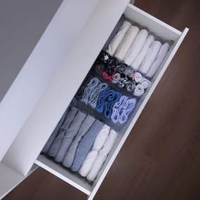 Kit Com 3 Organizadores de Gaveta Dupla Invisíveis - 12 nichos