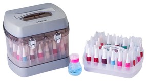 Maleta P/ 68 Esmaltes Profissional C/ Porta Acetona Cinza - Dompel