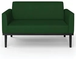 Sofá Namoradeira e 2 Poltronas Base Madeira Preto Maressa Veludo Luxo